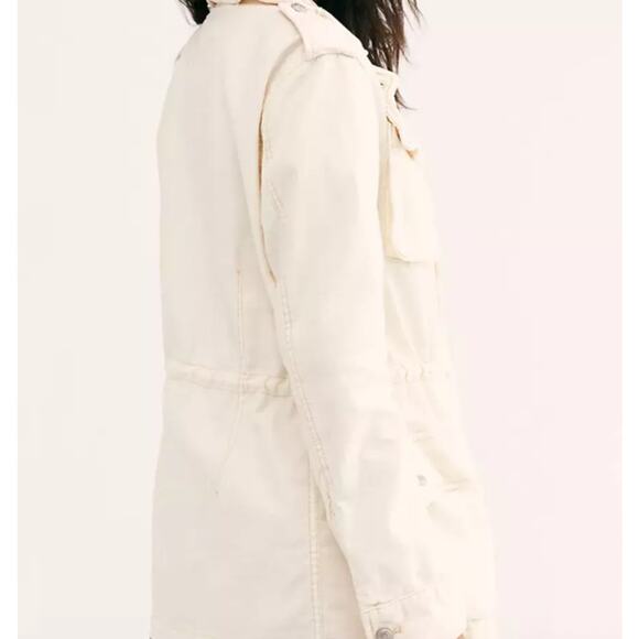 NWT Free People Not Your Brother's Utility Jacket Ecru Cream Women's Size XS - Picture 4 of 16